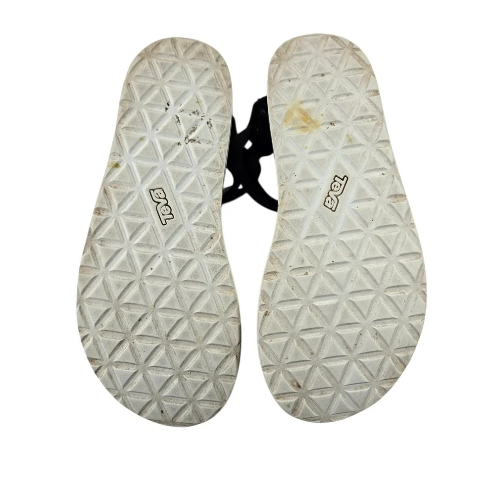 Teva Midform Universal Black White Platform Sandals 1090969 Womens 8